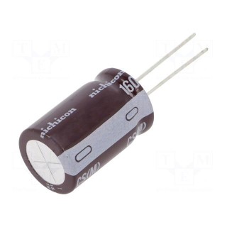 Capacitor: electrolytic | THT | 33uF | 400VDC | Ø16x20mm | Pitch: 7.5mm