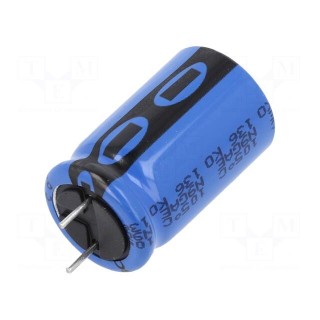 Capacitor: electrolytic | THT | 470uF | 63VDC | Ø16x25mm | Pitch: 7.5mm