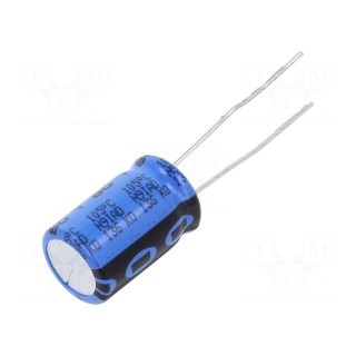 Capacitor: electrolytic | THT | 47uF | 100VDC | Ø10x16mm | Pitch: 5mm