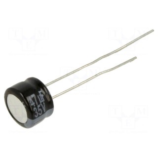 Capacitor: electrolytic | THT | 47uF | 35VDC | Ø8x5mm | Pitch: 2.5mm