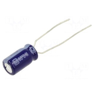 Capacitor: electrolytic | THT | 47uF | 63VDC | Ø6.3x11.2mm | Pitch: 5mm