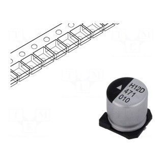 Capacitor: electrolytic | SMD | 470uF | 10VDC | Ø10x10.5mm | 2000h