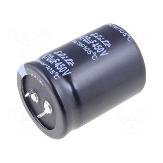 Capacitor: electrolytic | SNAP-IN | 470uF | 450VDC | Ø35x45mm | ±20%