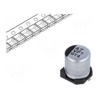 Capacitor: electrolytic | low impedance | 47uF | 35VDC | Case: C | FT