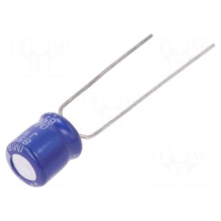 Capacitor: electrolytic | THT | 220uF | 6.3VDC | Ø6.3x7mm | Pitch: 5mm