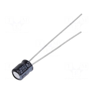 Capacitor: electrolytic | THT | 4.7uF | 35VDC | Ø4x5mm | Pitch: 1.5mm
