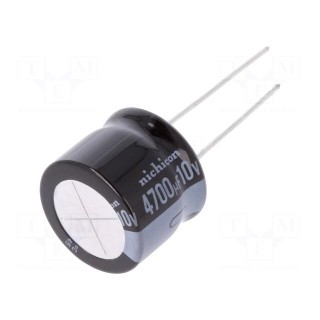 Capacitor: electrolytic | THT | 4700uF | 10VDC | Ø18x15mm | Pitch: 7.5mm