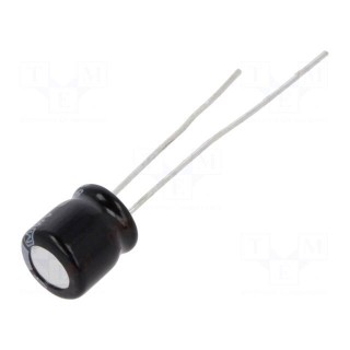 Capacitor: electrolytic | THT | 47uF | 25VDC | Ø6.3x7mm | Pitch: 2.5mm