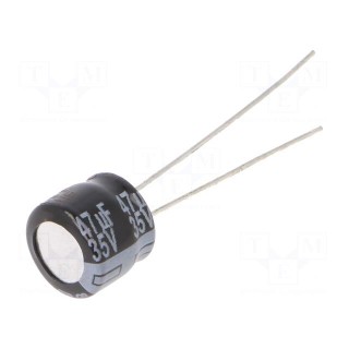Capacitor: electrolytic | THT | 47uF | 35VDC | Ø8x7mm | Pitch: 2.5mm