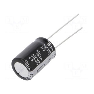 Capacitor: electrolytic | THT | 470uF | 25VDC | Ø10x16mm | Pitch: 5mm