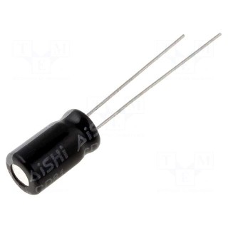 Capacitor: electrolytic | THT | 10uF | 63VDC | Ø6.3x11mm | Pitch: 2.5mm