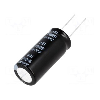 Capacitor: electrolytic | THT | 15000uF | 10VDC | Ø18x40mm | ±20% | 2000h