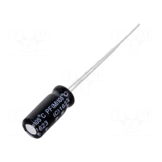 Capacitor: electrolytic | THT | 15uF | 63VDC | Ø5x11mm | Pitch: 2mm | ±20%
