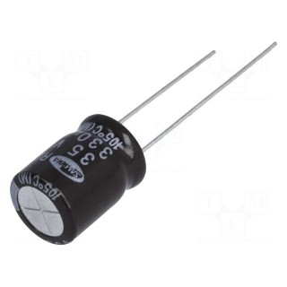 Capacitor: electrolytic | THT | 330uF | 35VDC | Ø10x12.5mm | ±20%