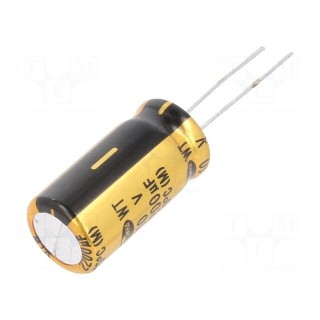 Capacitor: electrolytic | THT | 2200uF | 10VDC | Ø12.5x25mm | ±20%