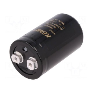 Capacitor: electrolytic | 470uF | 500VDC | Ø51x82mm | Pitch: 22.2mm