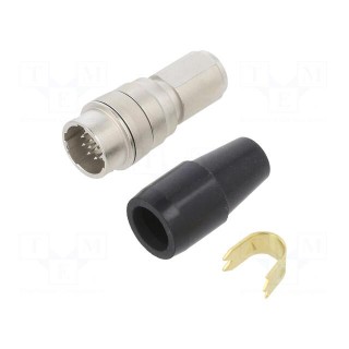 Connector: circular | HR10 | push-pull | plug | 2A | silver plated | male