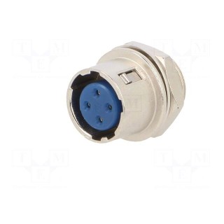 Connector: circular | HR10 | push-pull | socket | 2A | gold-plated