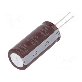 Capacitor: electrolytic | low impedance | THT | 10000uF | 10VDC | ±20%