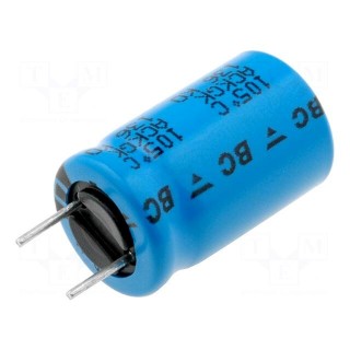 Capacitor: electrolytic | low ESR | THT | 100uF | 63VDC | Ø10x16mm | ±20%