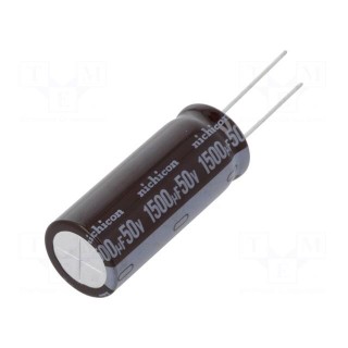 Capacitor: electrolytic | low ESR | THT | 1500uF | 50VDC | Ø16x40mm