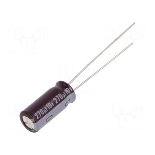 Capacitor: electrolytic | low impedance | THT | 270uF | 10VDC | ±20%