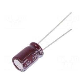 Capacitor: electrolytic | low impedance | THT | 270uF | 10VDC | ±20%