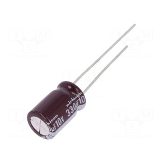 Capacitor: electrolytic | low impedance | THT | 330uF | 10VDC | ±20%