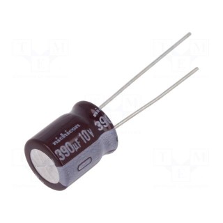 Capacitor: electrolytic | low impedance | THT | 390uF | 10VDC | ±20%
