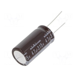 Capacitor: electrolytic | low impedance | THT | 47uF | 315VDC | ±20%