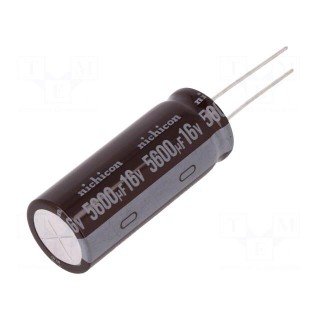 Capacitor: electrolytic | low ESR | THT | 5600uF | 16VDC | Ø16x40mm