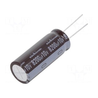 Capacitor: electrolytic | low ESR | THT | 8200uF | 10VDC | Ø16x40mm