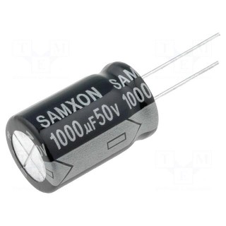 Capacitor: electrolytic | low ESR | THT | 1000uF | 50VDC | Ø16x25mm