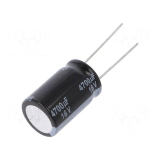 Capacitor: electrolytic | low ESR | THT | 1000uF | 50VDC | Ø16x25mm