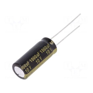 Capacitor: electrolytic | low impedance | THT | 1500uF | 10VDC | ±20%