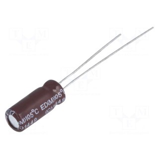 Capacitor: electrolytic; low impedance; THT; 330uF; 25VDC; ¨8x16mm