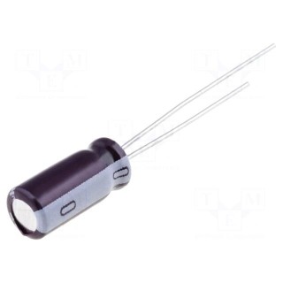 Capacitor: electrolytic | low ESR | THT | 330uF | 10VDC | Ø8x11.5mm