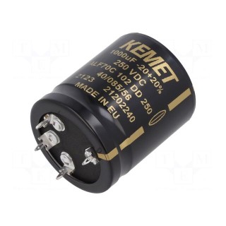 Capacitor: electrolytic | SNAP-IN | 1000uF | 250VDC | Ø35x40mm | ±20%