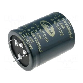 Capacitor: electrolytic | SNAP-IN | 33000uF | 35VDC | Ø40x50mm | ±20%