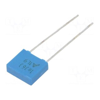 Capacitor: polyester | 1nF | 40VAC | 63VDC | Pitch: 5mm | ±5% | -55÷125°C