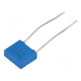 Capacitor: polyester | 0.01uF | 63VAC | 100VDC | 5mm | ±10% | -55÷125°C