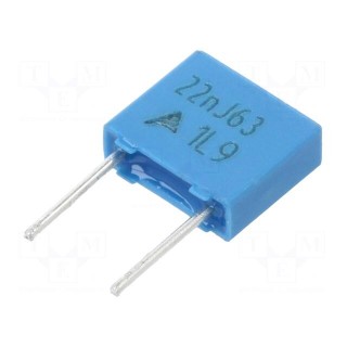 Capacitor: polyester | 0.022uF | 40VAC | 63VDC | 5mm | ±5% | -55÷125°C