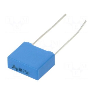 Capacitor: polyester | 0.1uF | 160VAC | 250VDC | 7.5mm | ±10% | -55÷125°C