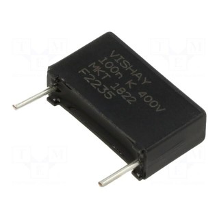 Capacitor: polyester | 0.1uF | 400VDC | ±10% | THT | 18x5.5x10.5mm