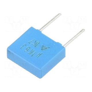 Capacitor: polyester | 100nF | 40VAC | 63VDC | Pitch: 5mm | ±10%
