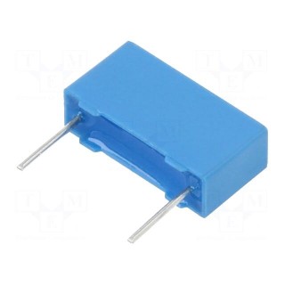 Capacitor: polyester | 0.1uF | 63VAC | 100VDC | 10mm | ±5% | 13x7x4mm