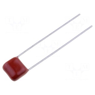 Capacitor: polyester | 100nF | 100VDC | Pitch: 5mm | ±10% | 7.5x7x4mm