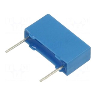 Capacitor: polyester | 100nF | 160VAC | 250VDC | 10mm | ±10% | 13x7x4mm