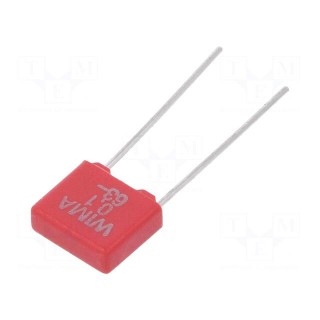 Capacitor: polyester | 100nF | 40VAC | 63VDC | Pitch: 5mm | ±5%