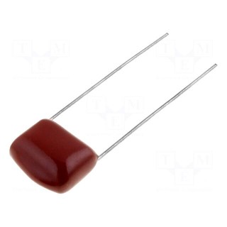 Capacitor: polyester | 100nF | 630VDC | 15mm | ±10% | 18x6x12mm | THT